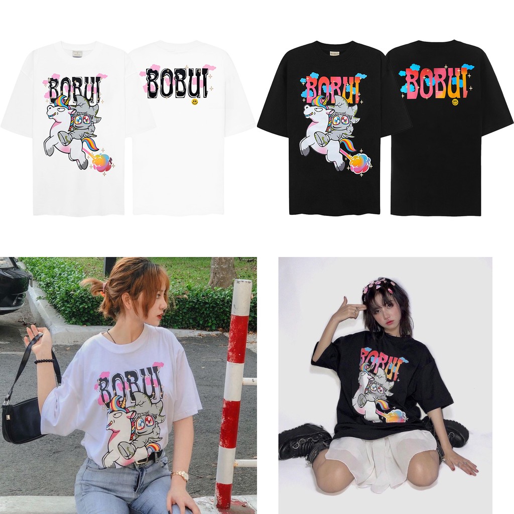 Áo Thun Local Brand BoBui Nam Nữ Tay Lỡ Oversize Full Mạc