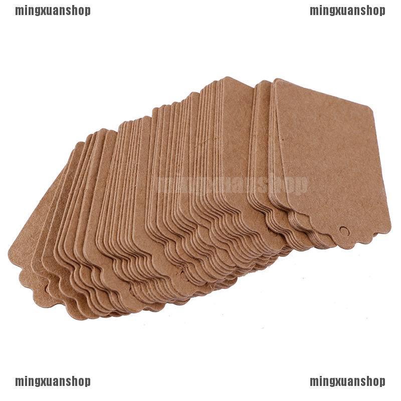 ★BÁN CHẠY ★100 Pcs Kraft Paper Label Price Wedding Party Gift Card Packaging Labels