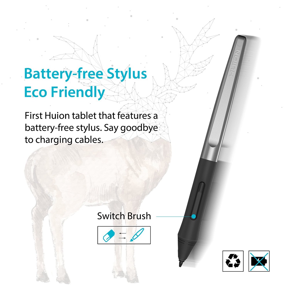 Bút Cảm Ứng stylus pen Huion PW100  Cho Máy Tính Bảng H640P/H950P/H1060P/H1161/HC16/HS64/HS610