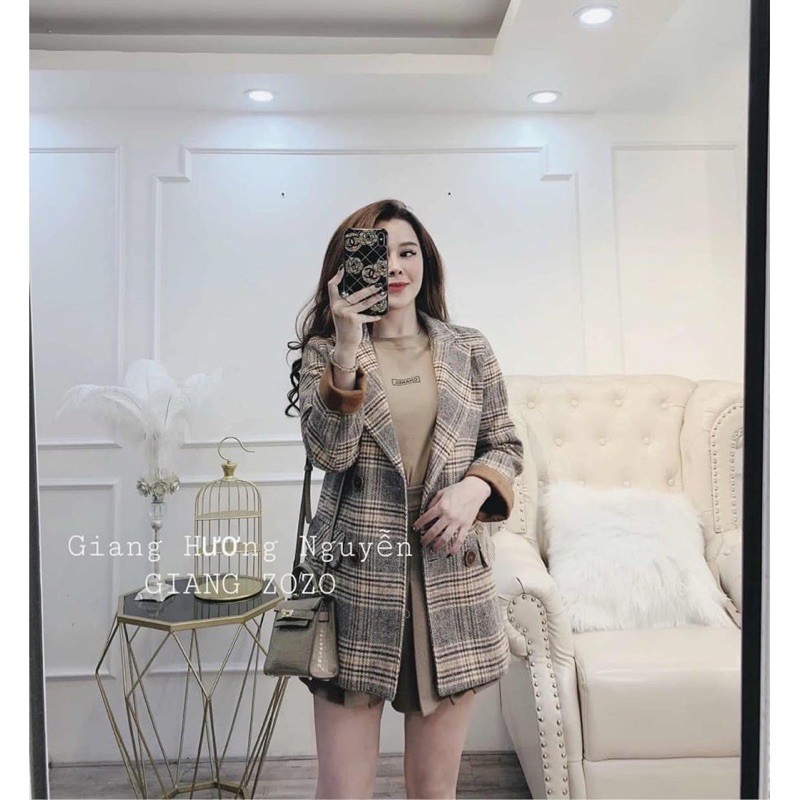 ÁO KHOÁC DẠ KẺ HÀNG SIÊU XỊN