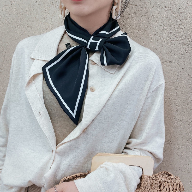 Khăn choàng GAVINBROWN chất liệu lụa tốt in hoa văn 2 mặt dễ phối y phục