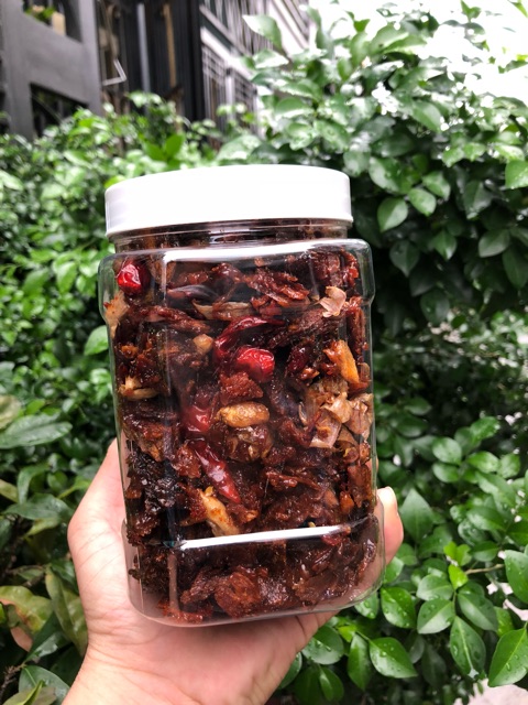 💥new💥 khô bò sa tế chấy tỏi nguyên tép, ớt nguyên trái siêu ngon