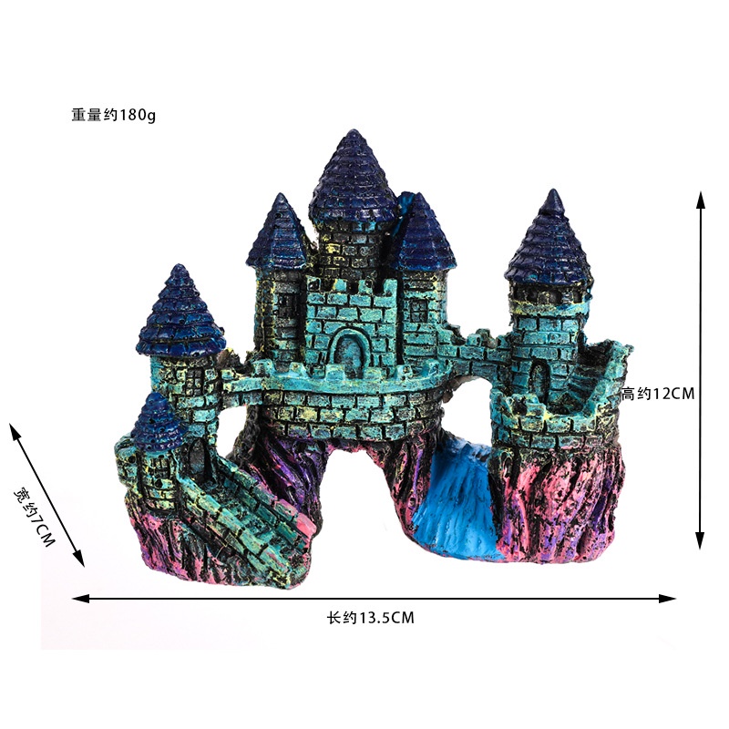 Đồ Trang Trí Hồ Cá Hình Lâu Đài