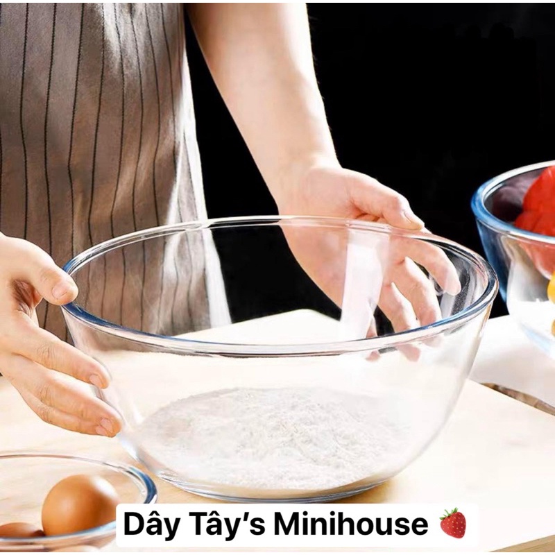 Tô, bát thuỷ tinh siêu dày dùng được trong lò nướng, lò vi sóng, thuỷ tinh chịu nhiệt