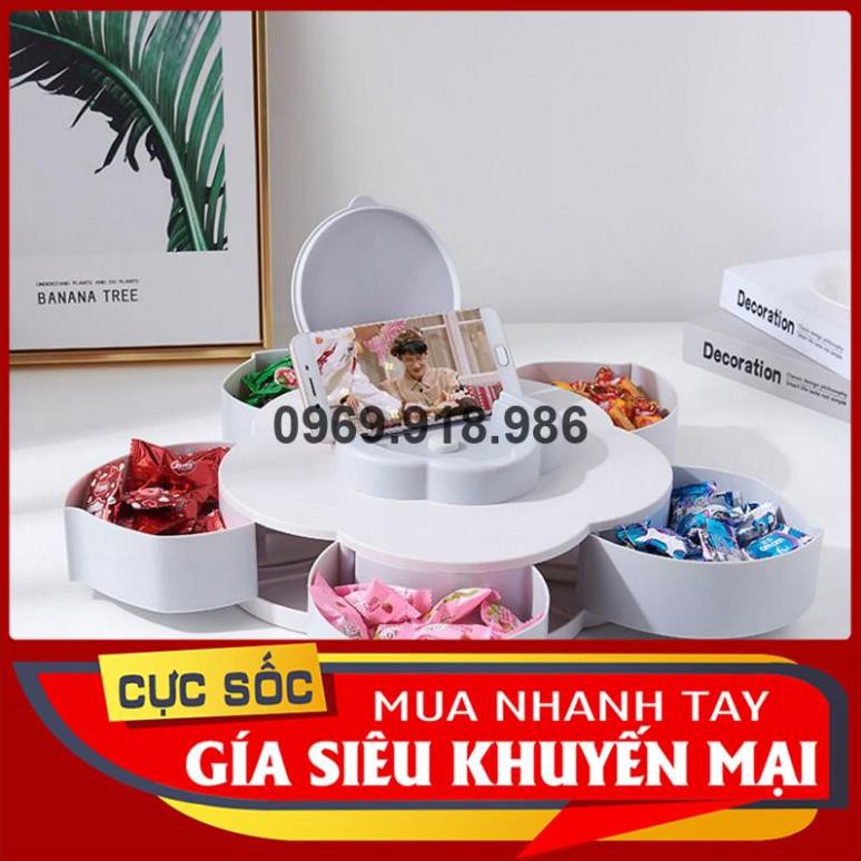 🍦 Hộp Đựng Bánh Kẹo Mứt Tết Xoay Tròn Nở Hoa 5 Cánh 1 Tầng Đẹp Cao Cấp Giá Gốc Sỉ Rẻ 🍏 Tổng Kho Gia Dụng An Giang 🍏