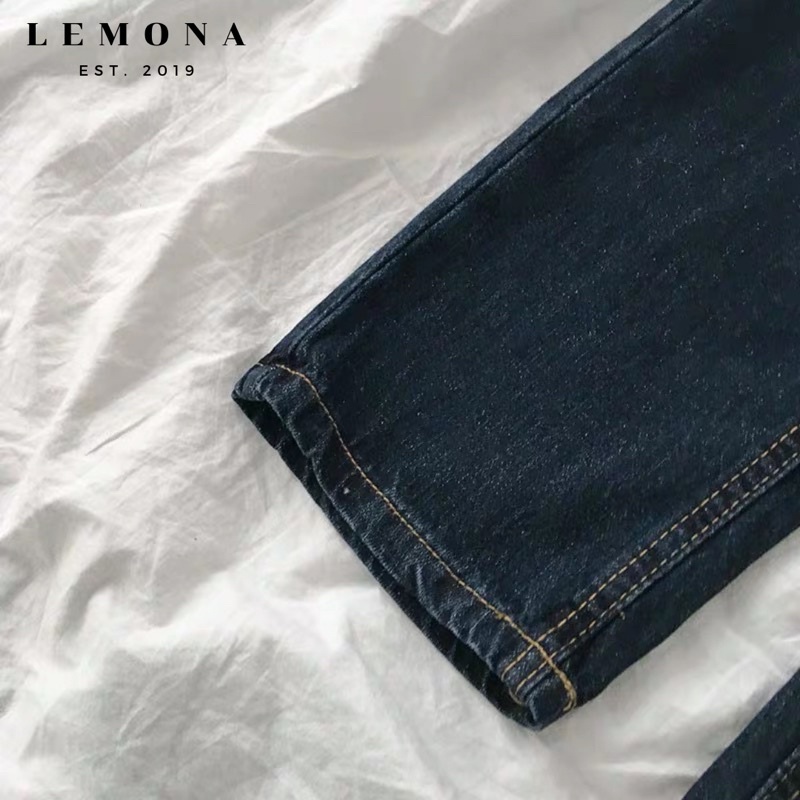 8580 | QUẦN BAGGY JEANS ĐEN XANH CẠP CAO BASIC HÀN QUỐC | WebRaoVat - webraovat.net.vn