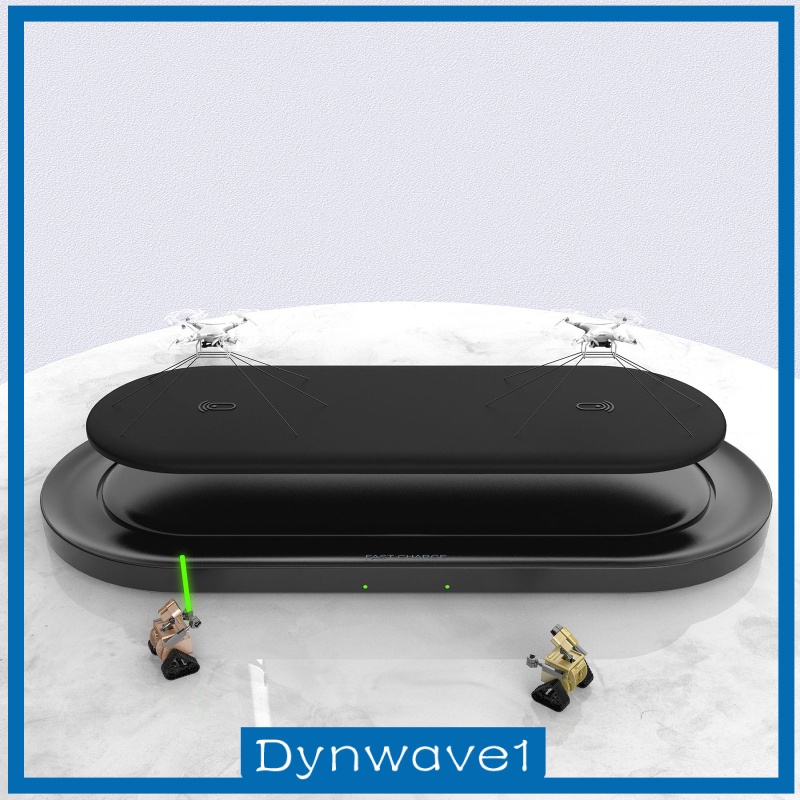 [DYNWAVE1] Wireless Fast Charger 20W Qi Dual Charging Pad Charger for Samsung Universal