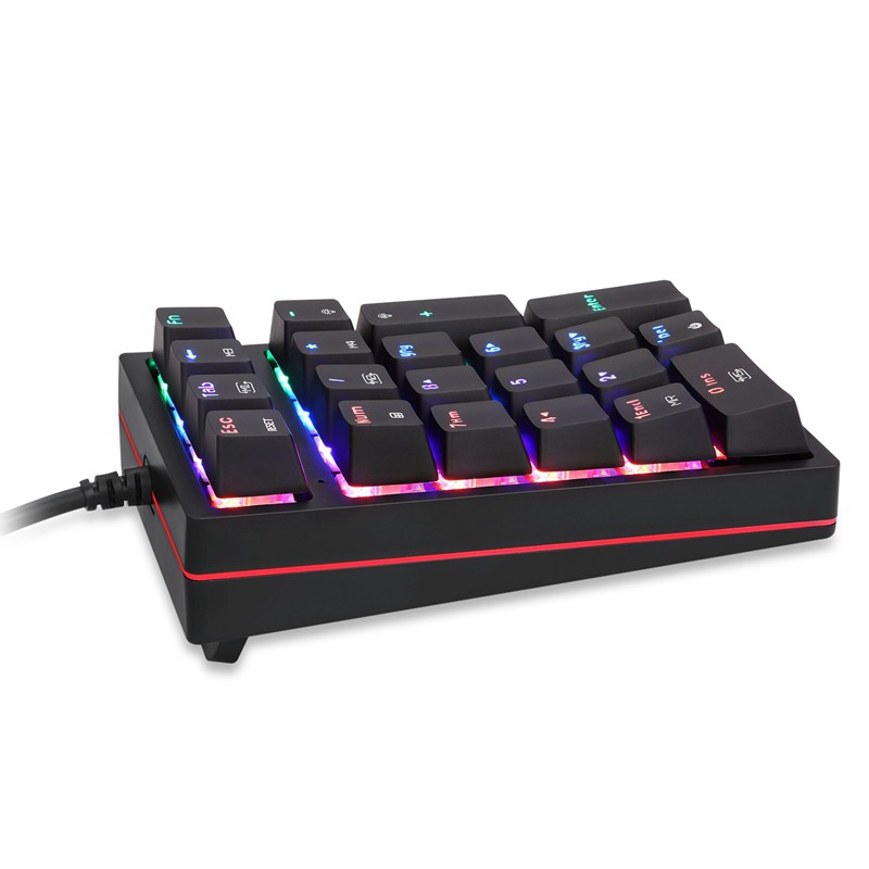 Bàn Phím Cơ Gaming Motospeed K24 21 Phím Có Đèn Led Nền Rgb 7 Phím