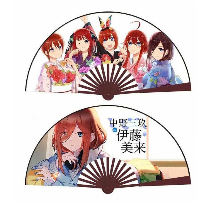 Quạt nan Gintama Linh hồn bạc 31cm cầm tay in hình anime chibi 2 mặt