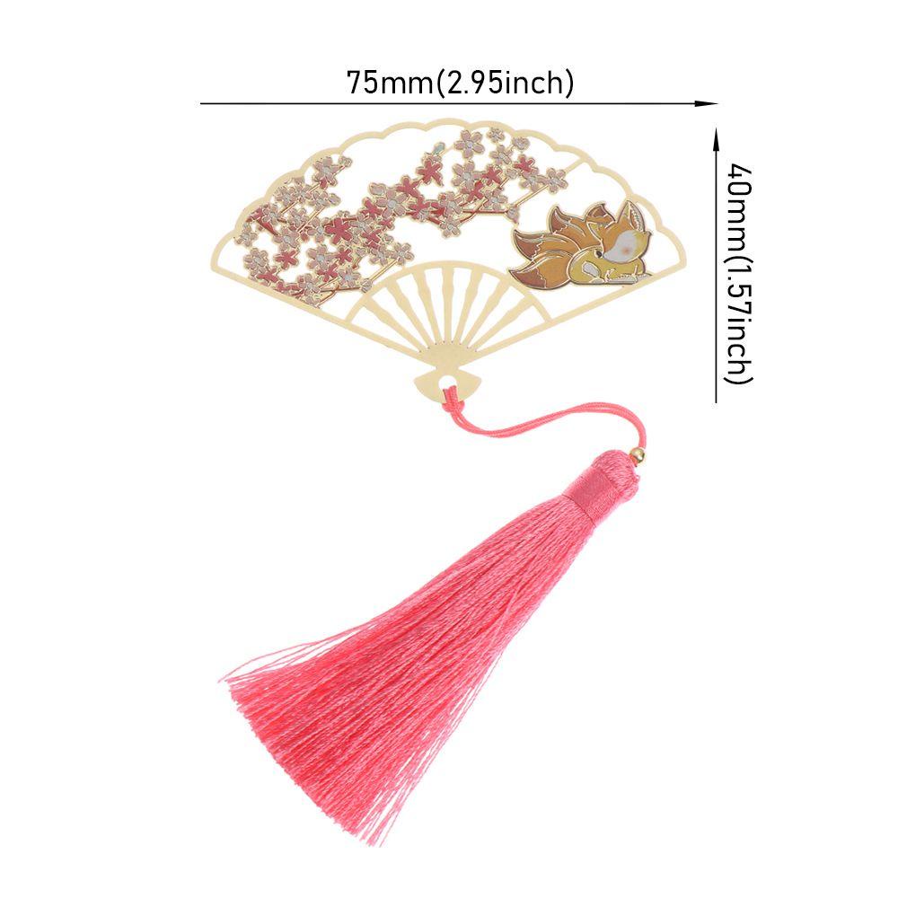 Layor1 Thẻ Đánh Dấu Trang Sách Bằng Đồng Thau Mặt Dây Tua Rua Phong Cách Trung Hoa
