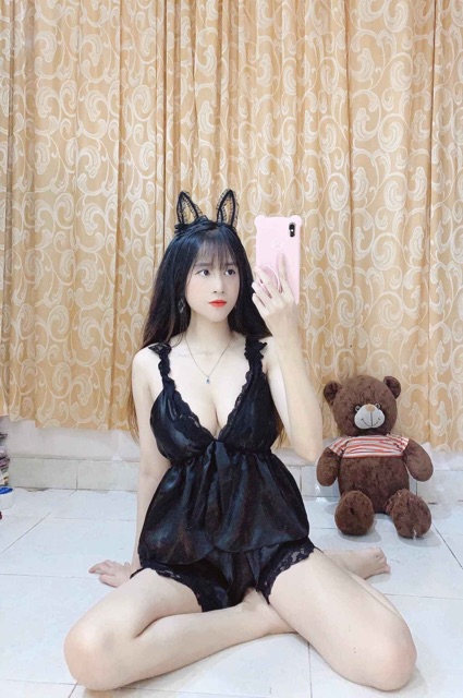 [SALE 35%] Đồ ngủ sexy lụa ren hoa có mút | BigBuy360 - bigbuy360.vn