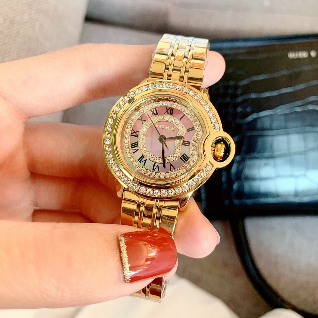 Đồng hồ nữ dây kim loại Mike 8403 chính hãng, mặt tròn, chống nước bảo hành 12 tháng