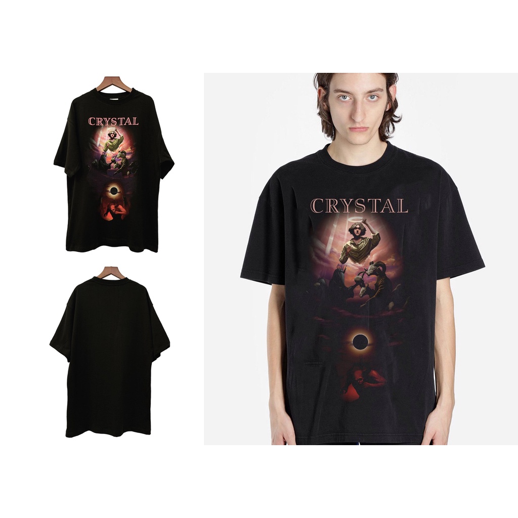 Áo Thun Tay Lỡ Form Rộng CRYSTAL SOUL EXCHANGE cotton 100% 2 chiều cao cấp