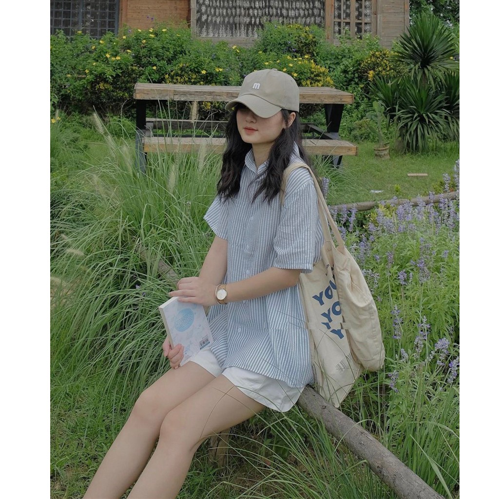 Áo sơ mi nữ kẻ xẻ sau cute A852 kiểu cộc tay xẻ lưng cá tính nhiều màu phong cách Hàn Quốc - CHAKOVET | BigBuy360 - bigbuy360.vn