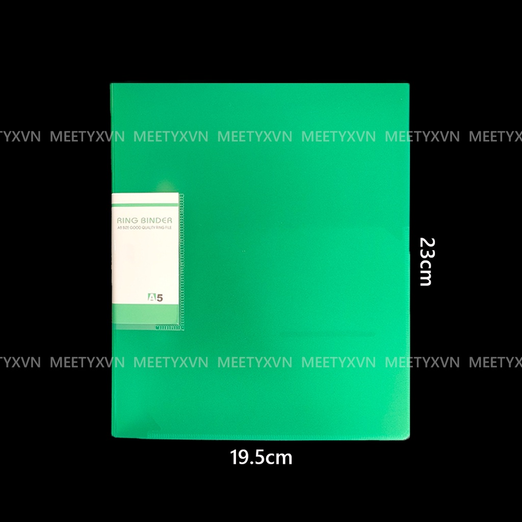 Bìa Binder Huijin A5 2 còng dùng cho sheet Meet A5 2 lỗ