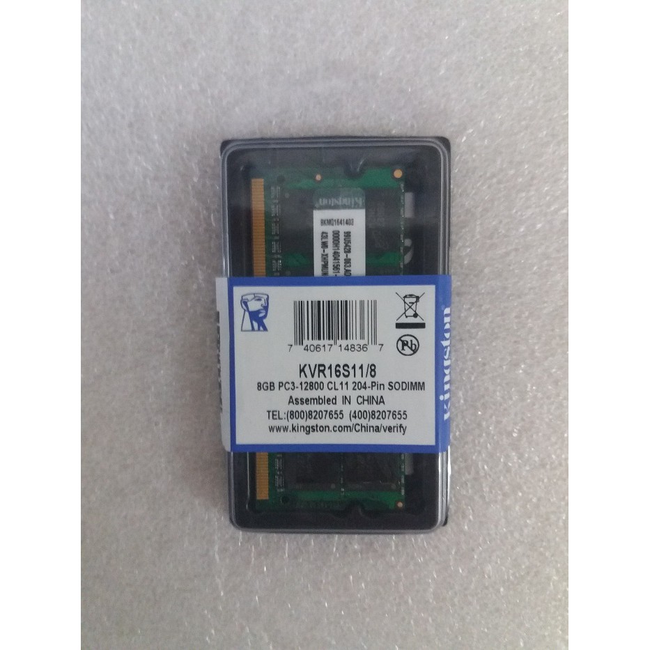 Ram Laptop Kingston DDR3 8GB Bus 1600Mhz PC3 12800 1.5V