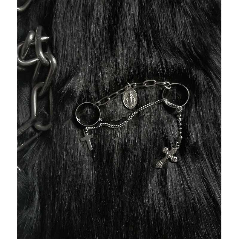 Nhẫn Đeo Tay Kim Loại Hình Chữ Thập Thời Trang Cho Nữ