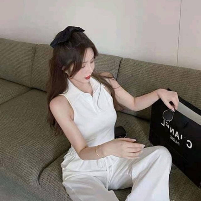 ÁO BA LỖ CỔ TRỤ BA NÚT CROPTOP CỰC KÌ HOT A5