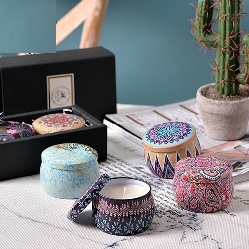 Nến thơm phòng ngủ thư giãn tinh dầu thiên nhiên cao cấp, Sáp thơm phòng ngủ trang trí nhà cửa hương thơm tự nhiên