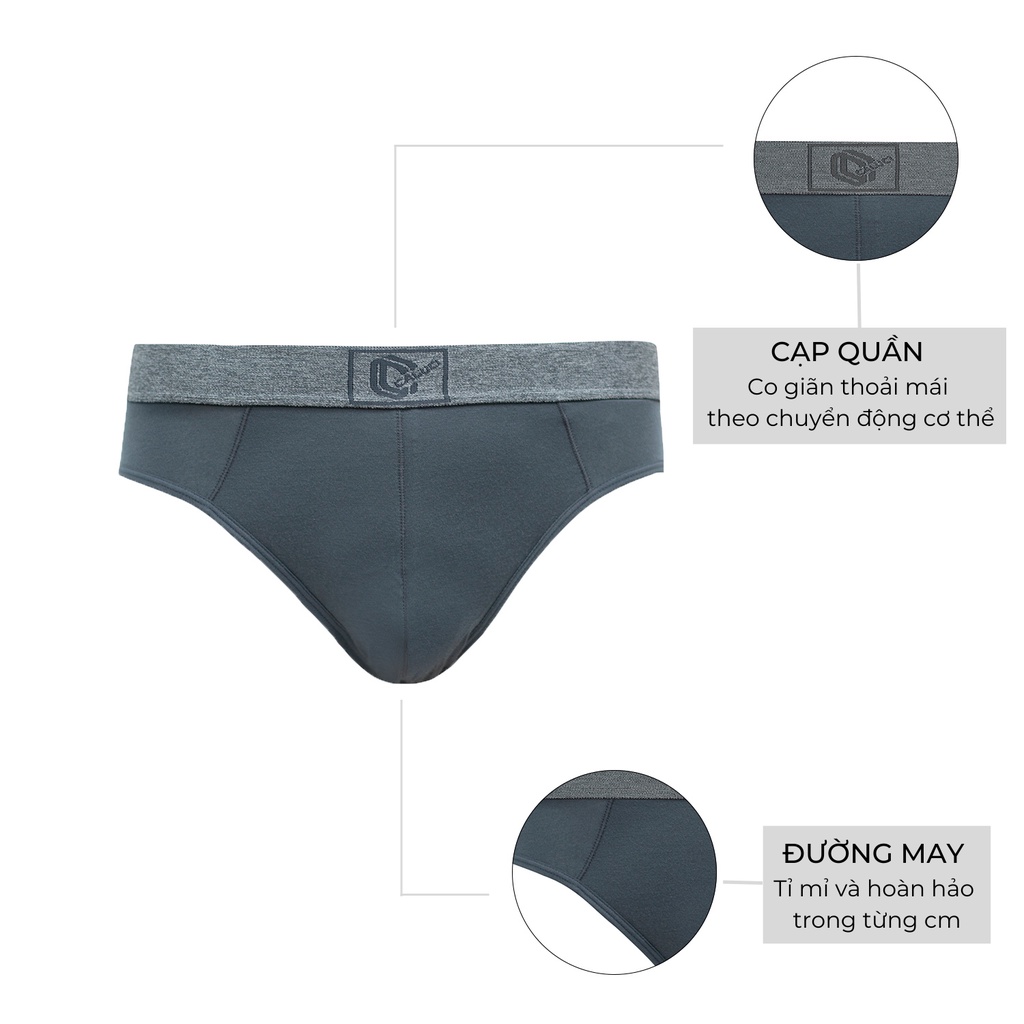 Quần lót nam Brief vải sợi sồi modal mềm mịn siêu co giãn thấm hút mồ hôi tốt thoáng khí ADINO mã CBF18-03