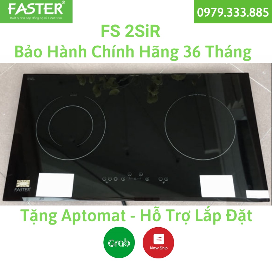 Bếp đôi điện từ hồng ngoại Faster FS 2SIR, bếp 1 từ 1 hồng ngoại faster fs 2SIR,kính schott Đức,tiết kiệm điện,an toàn