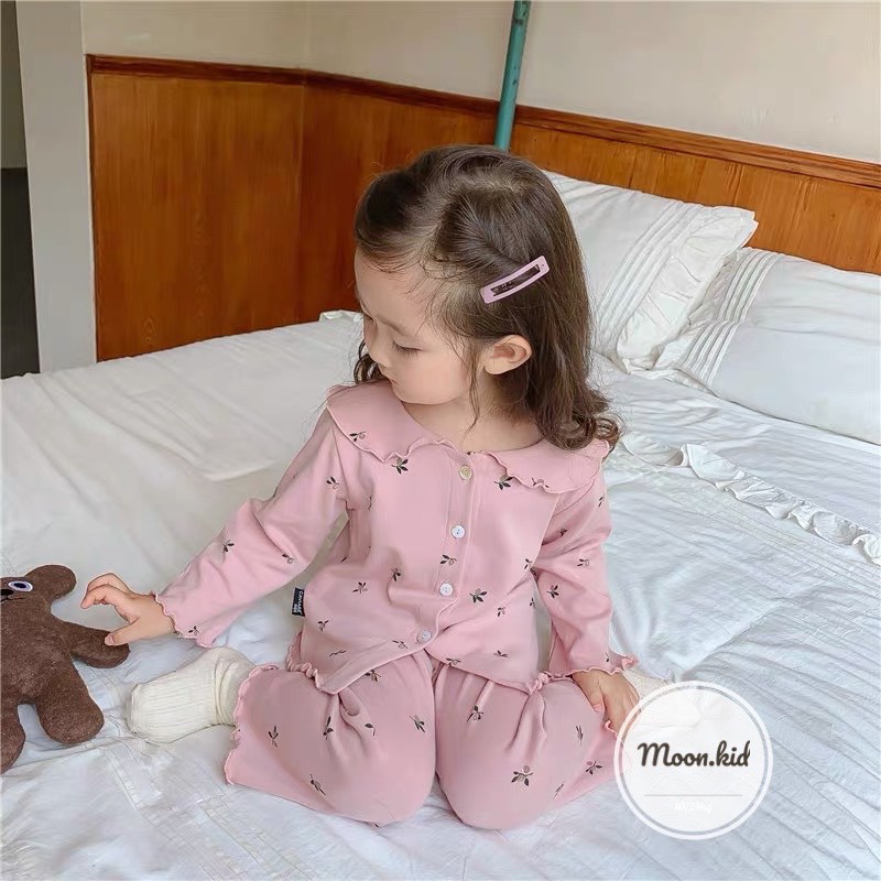 [Mã 11FASHIONSALE1 giảm 10k đơn 50k] Bộ đồ thu đông khuy dài tay bé gái