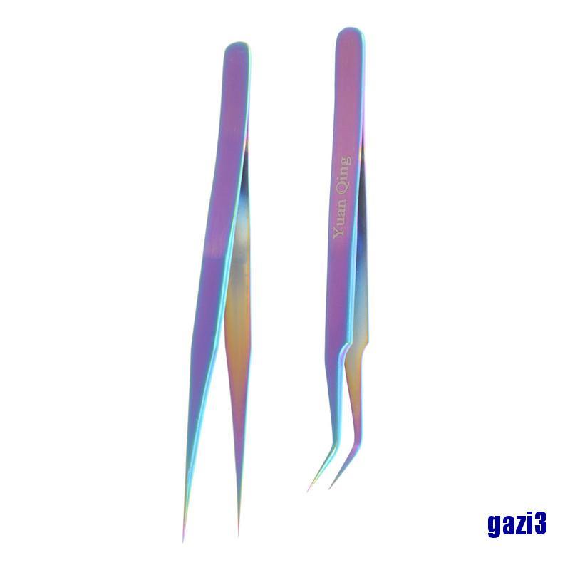 (Hàng Mới Về) Nhíp Inox Màu Cầu Vồng Trang Trí Móng Tay Tiện Lợi