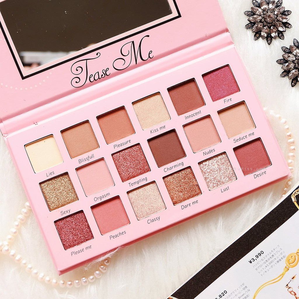 Bảng Phấn Mắt 18 Ô Tease Me Dupe Huda Nude Eye Palette [Tặng 1 Chì Kẻ Mắt 50K] | BigBuy360 - bigbuy360.vn