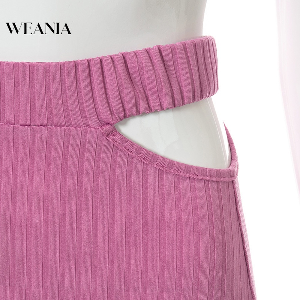 Set Áo Tank Top Màu Trơn + Chân Váy Xẻ Cao Thiết Kế Xẻ Quyến Rũ