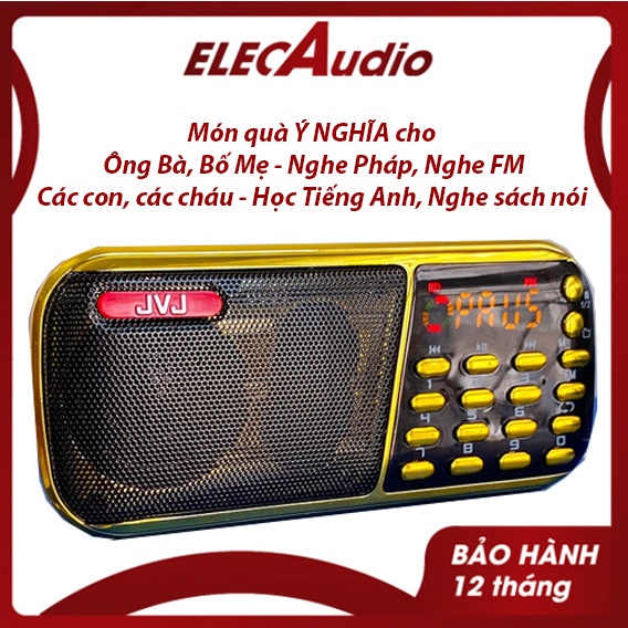 ✽Loa 853⚡JVJ J-853⚡đài radio nghe FM, sử dụng giảng pháp, học tiếng anh, loại 3 pin hỗ trợ đèn pin, thẻ nhớ, Usb