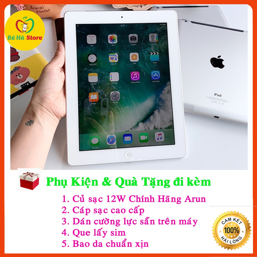 Máy Tính Bảng iPAD 4 - 32Gb (4G + Wifi) - Màn Rentina Đẹp 99% - Pin Cực Khỏe - Loa To - Tặng Đủ Phụ Kiện | BigBuy360 - bigbuy360.vn