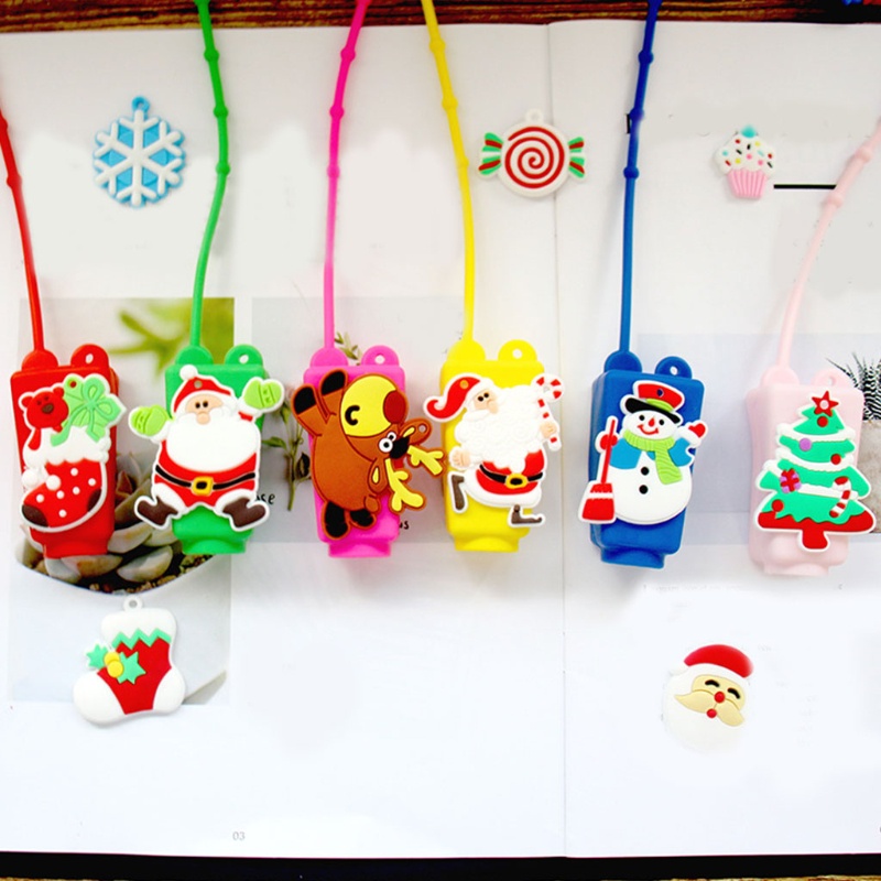 Youyo Set 10 Lọ Đựng Nước Rửa Tay Rỗng Bằng Silicon Họa Tiết Giáng Sinh Có Thể Đổ Đầy Cho Dịp Du Lịch