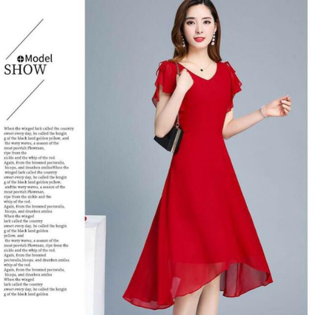 SHOP DẠ HỘI  Đầm maxi cổ tim tay cánh tiên cao cấp tặng hoa tai thời trang