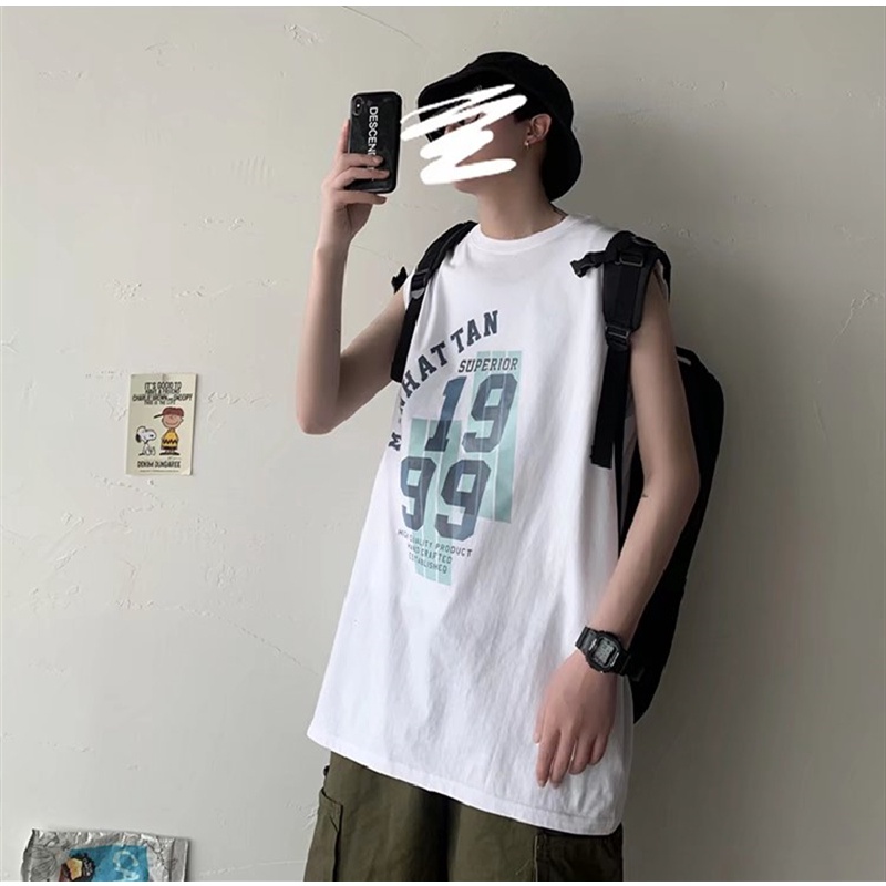 Áo Ba Lỗ Nam In Chữ Size M-5XL Phong Cách Hàn Quốc