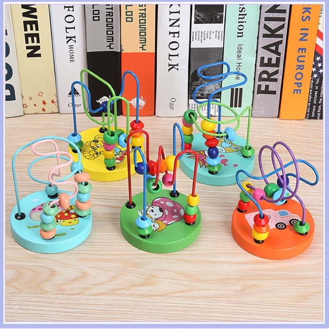 Đồ chơi bộ luồn hạt gỗ cho bé - đồ chơi gỗ thông minh montessori giúp bé phát triển trí tuệ, rèn luyện kỹ năng khéo léo