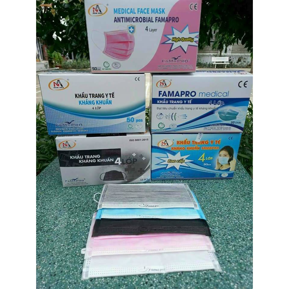 Khẩu trang y tế 4 lớp FAMAPRO Nam Anh cao cấp, kháng khuẩn/lọc mùi/ bụi mịn/than hoạt tính. khẩu trang. | BigBuy360 - bigbuy360.vn