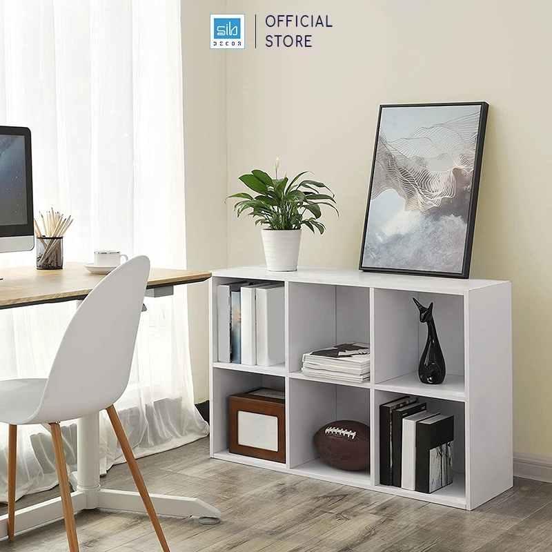 Tủ Sách Gỗ 6 Ngăn Thương Hiệu SIB Decor Kích Thước 97.5 x 65.5 x 30cm