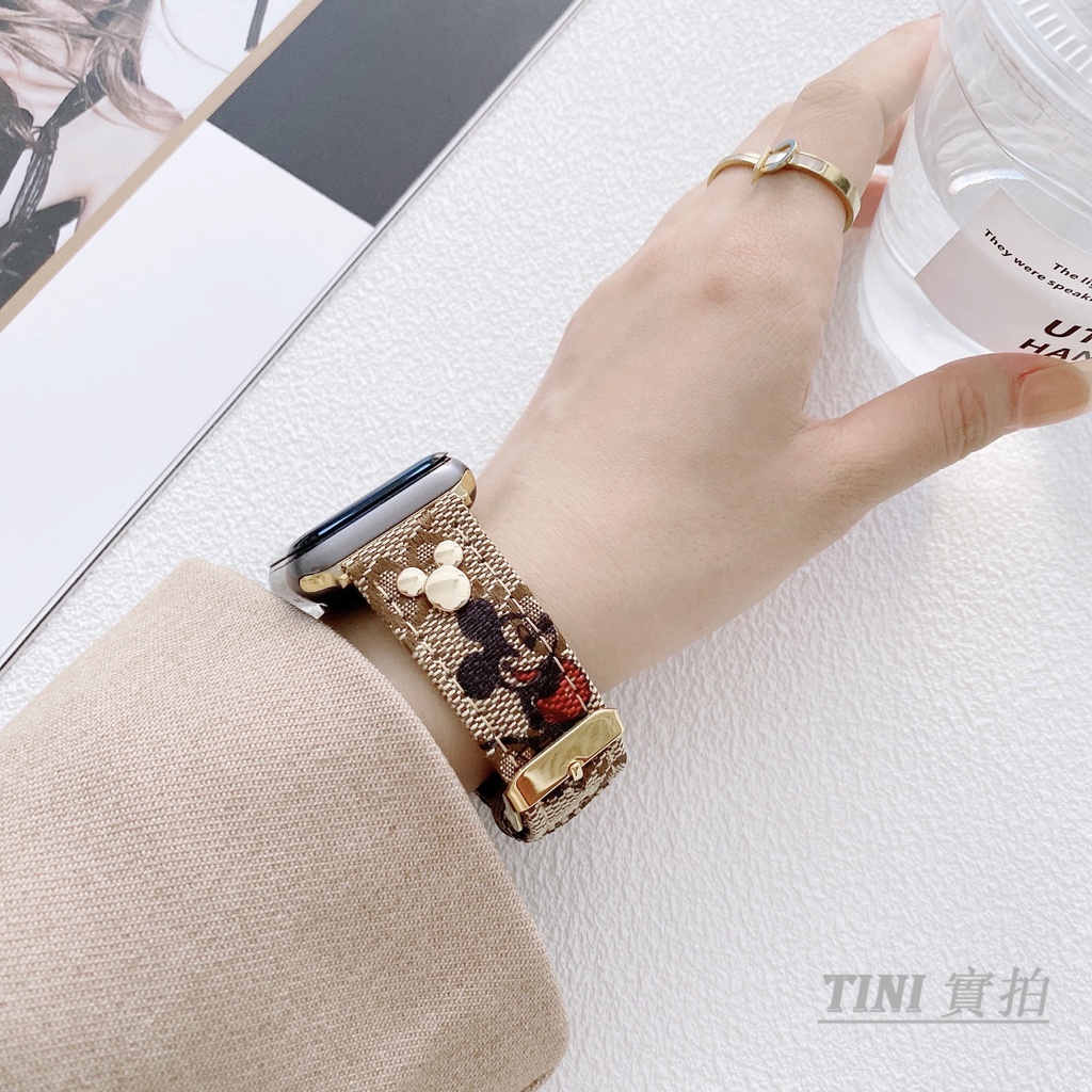 Dây đeo in Mickey cho đồng hồ Apple Watch Series IWatch 7 / 6 / 5 / 4 / 3 /SE 44mm / 40mm / 42mm / 38mm /41mm / 45mm