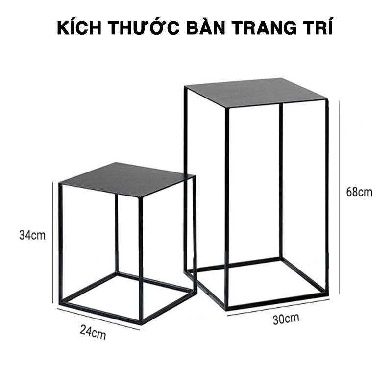 Bộ bàn trang trí RIBO HOUSE bàn khung kim loại sơn tĩnh điện trang trí phòng khách - phòng ngủ,ban công RIBO 157