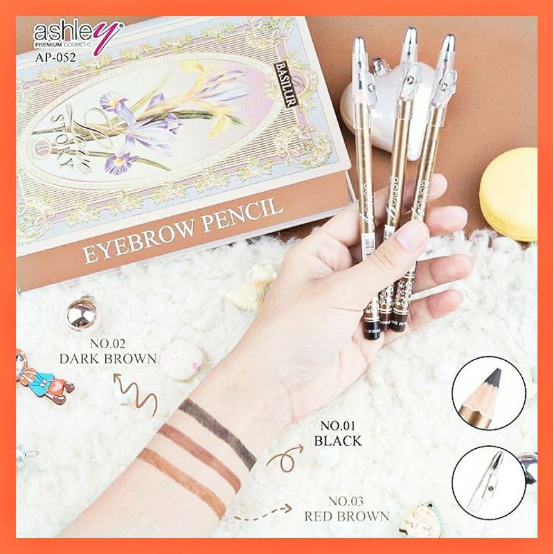 [ Chính Hãng ] Chì kẻ mày + chuốt gọt Thái Lan hãng cao cấp Ashley không trôi không lem Eyebrow Pencil - Thái Lan
