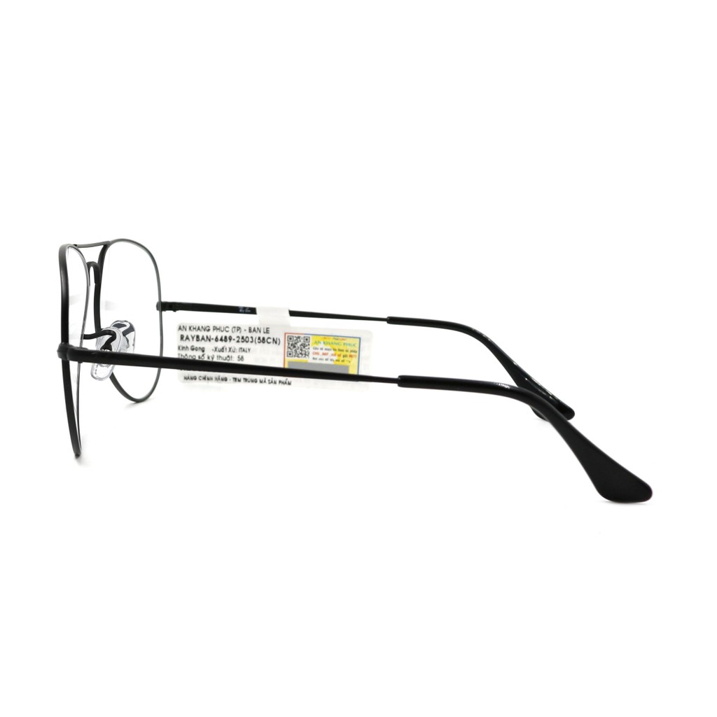 RB6489-Gọng kính nam nữ Rayban chính hãng (58-14-140), thiết kế dễ đeo bảo vệ mắt
