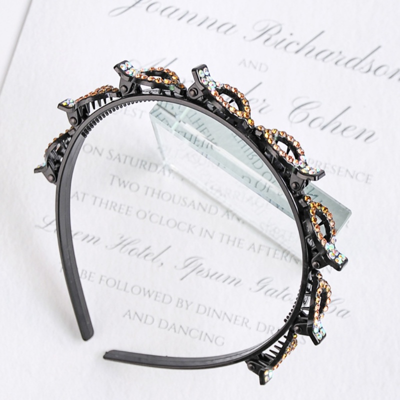 Cài Tóc Dạng Xoắn Hai Lớp Đính Đá Thời Trang