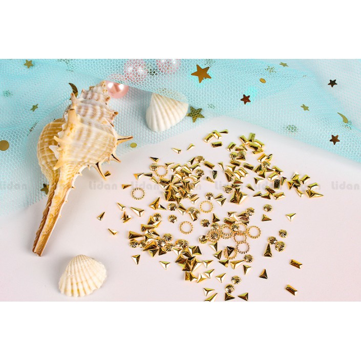 Phụ Kiện Gắn Móng Vàng/Kim Loại/Đa Dạng Mẫu