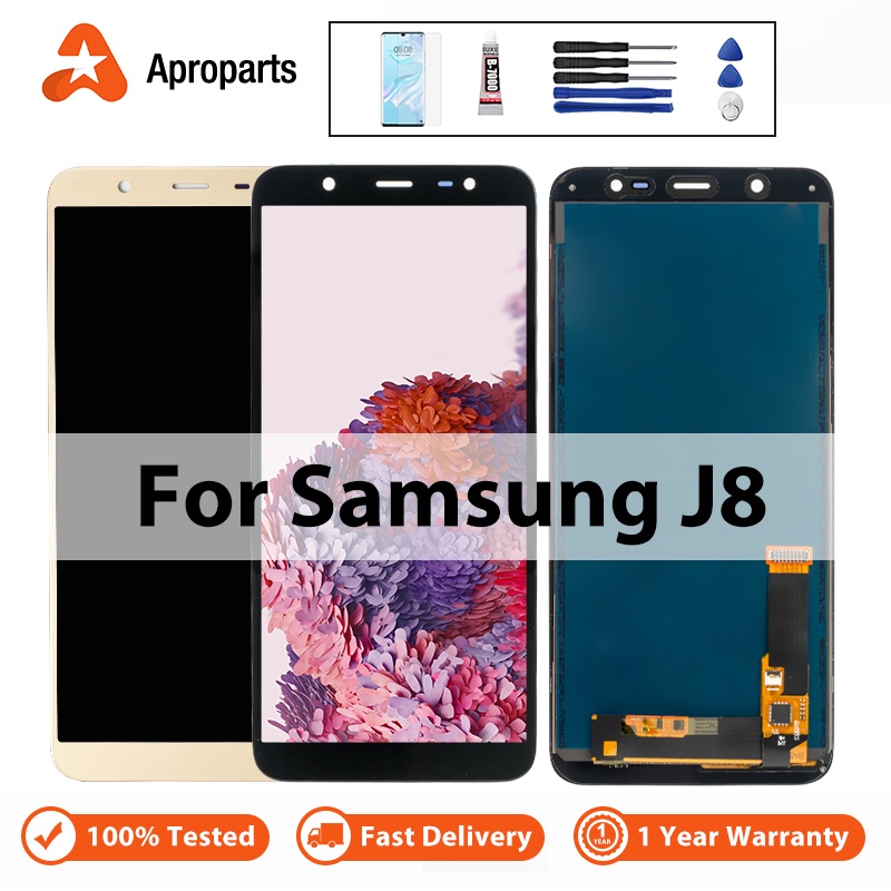 Màn hình LCD cho Samsung Galaxy J8 2018 J810 J800 J810F J810M SM-J810F Thay thế lắp ráp màn hình cảm ứng đã được kiểm tra 100%