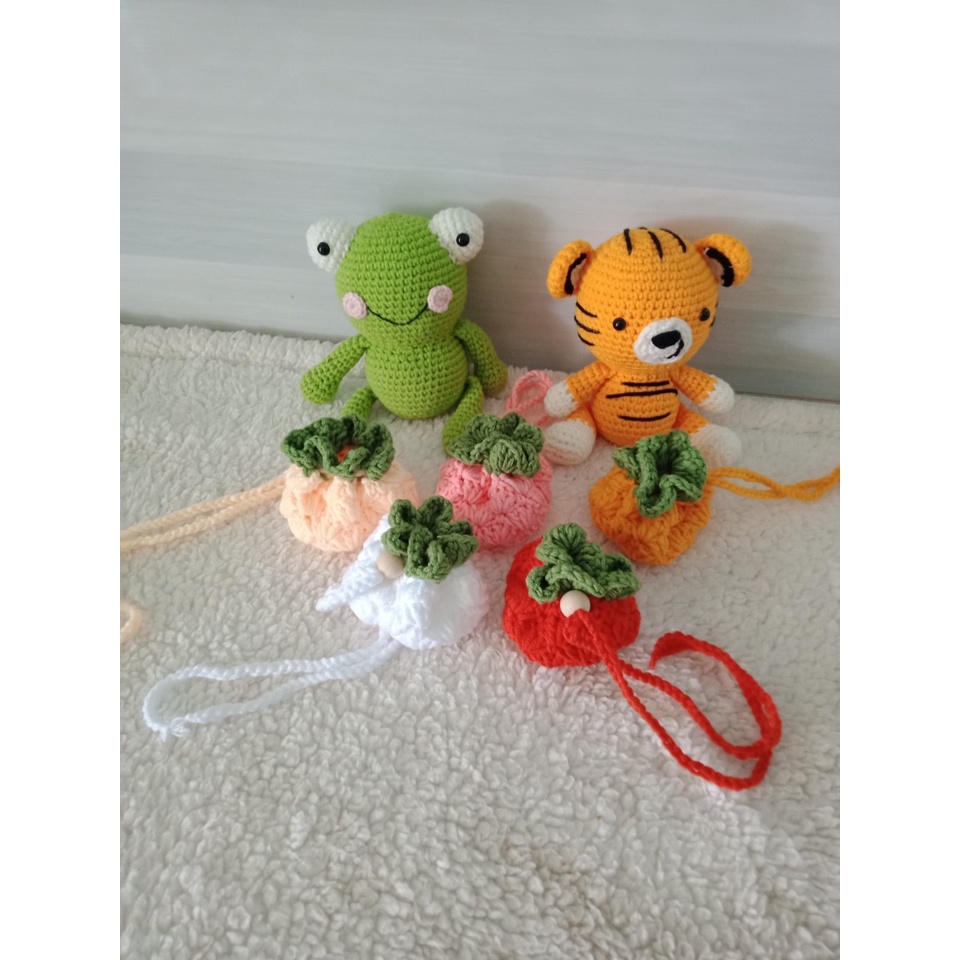 Túi đựng tỏi cho bé trai bé gái handmade loại to đẹp không xù tránh vía hình cute dễ thương ngộ nghĩnh