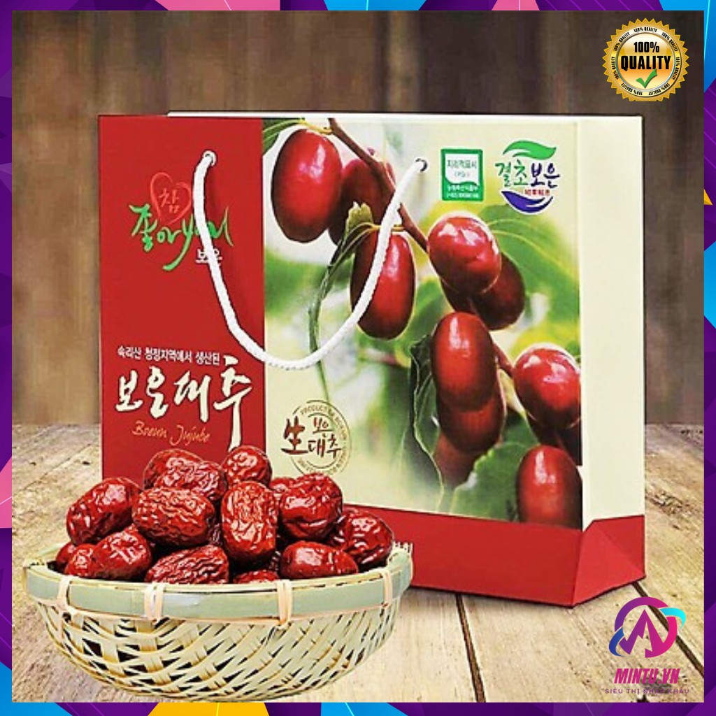[Mã 254FMCGSALE giảm 8% đơn 500K] Táo đỏ Hàn Quốc  FREESHIP  Táo đỏ sấy khô Hộp 1kg chính hãng Sam Sung