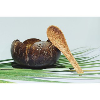 Set Chén Gáo Dừa Hoa Văn + Muỗng ECO CRAFT