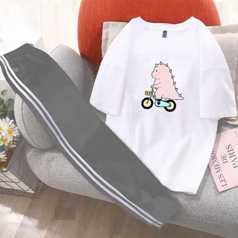 Sét Đồ Bộ Nữ Xinh Cute Quần Phối Áo Thun Nữ Form Rộng Mặc Mùa Hè, Mặc Ở Nhà, Phong Cách Teen Hàn Quốc (NHIỀU MẪU)