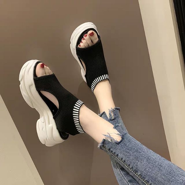 Giầy độn đế cao 6cm cá tính (size 35-40)