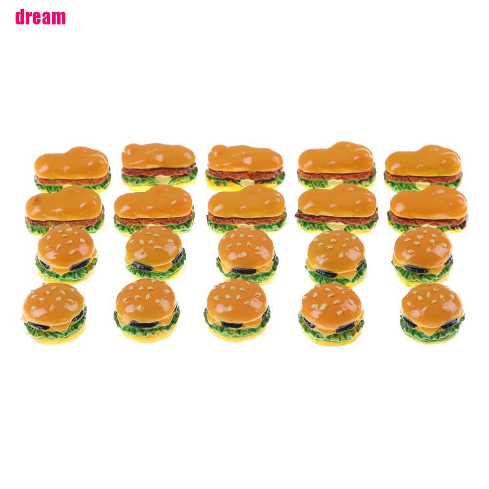 Bộ 2 Mô Hình Bánh Hamburger Cỡ Nhỏ Dùng Trang Trí